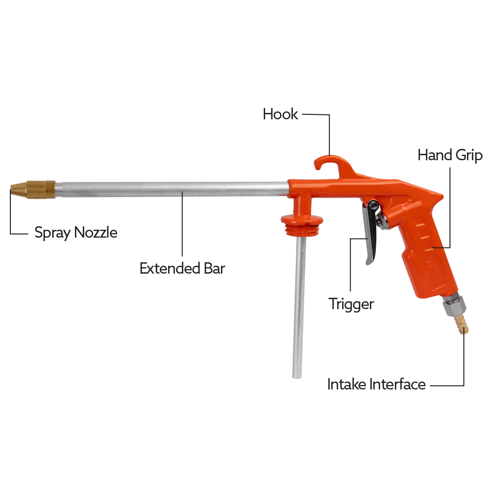 Air washing Gun Orange