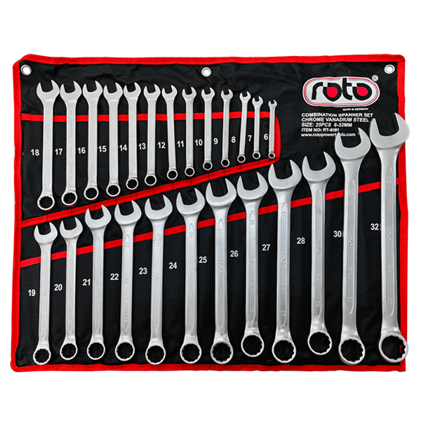 25Pcs Combination Spanner Set
