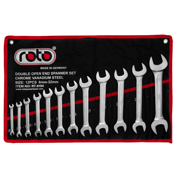 12Pcs Double Open End Spanner Set