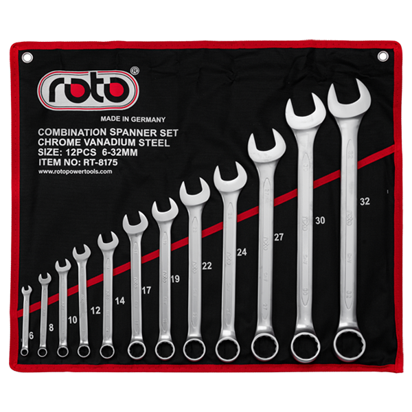 12Pcs Combination Spanner Set