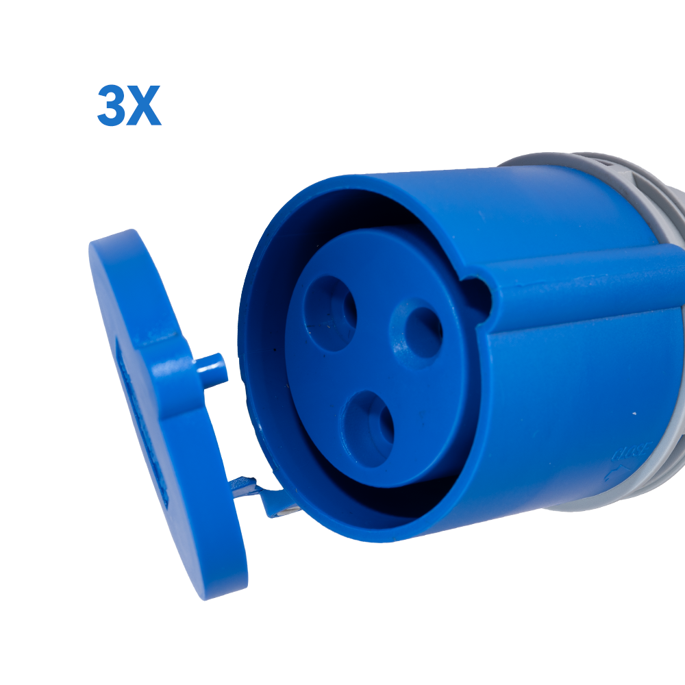 INDUSTRIAL PLUG SOCKET 3 WAY 16A (IP55 STANDARD)